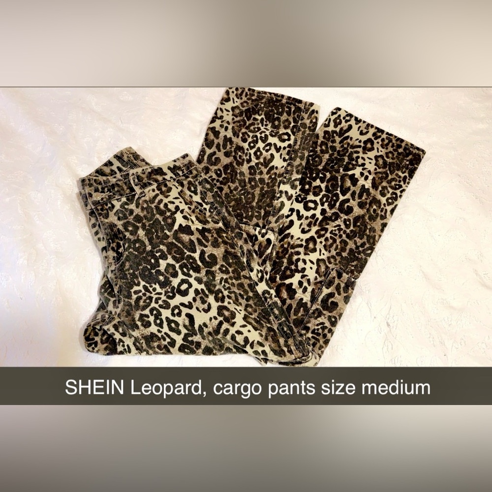 Leopard Print Cargo Pants